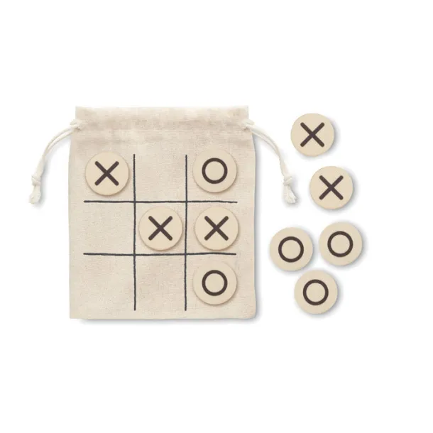 TOPOS Wooden tic tac toe Beige