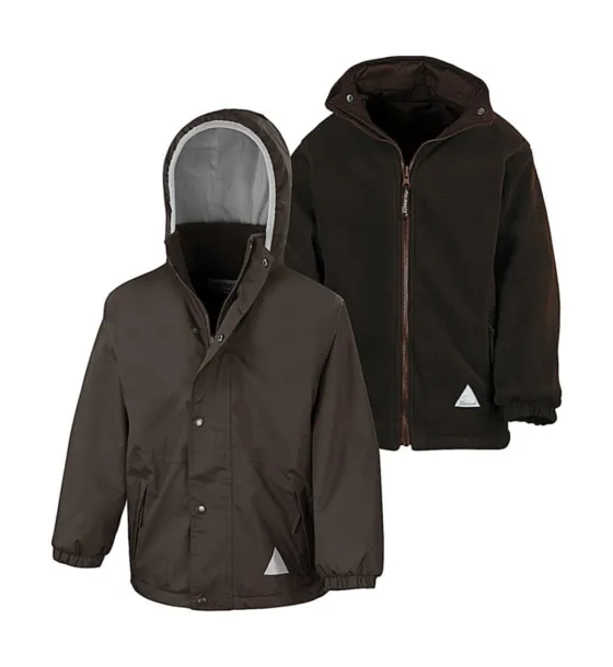  Junior Reversible Stormproof Jacket - Result Brown Brown