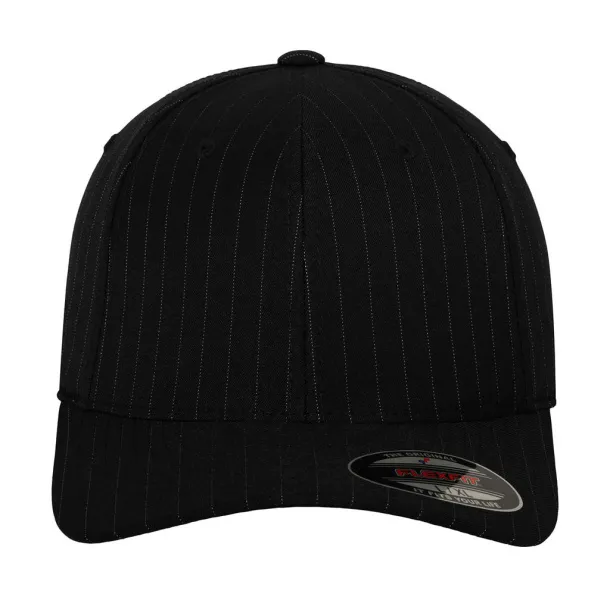  Pinstripe Cap - Flexfit Black Bijela