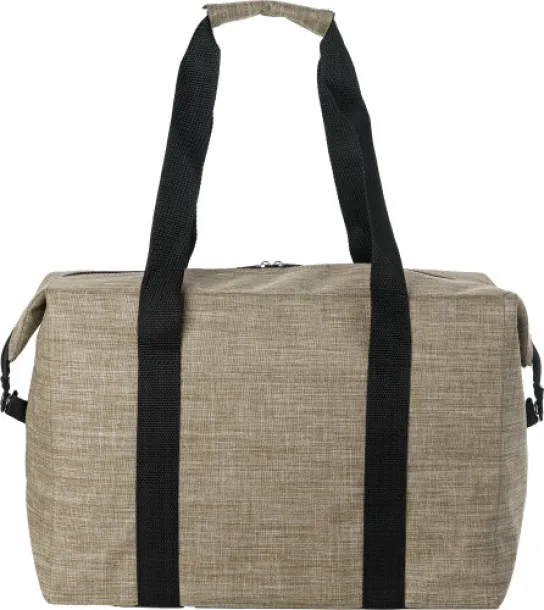 Alejandro 600D polyester cooler bag beige