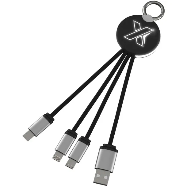 SCX.design C16 Kabel za punjnenje s osvjetljenim logom - SCX.design Solid black Bijela