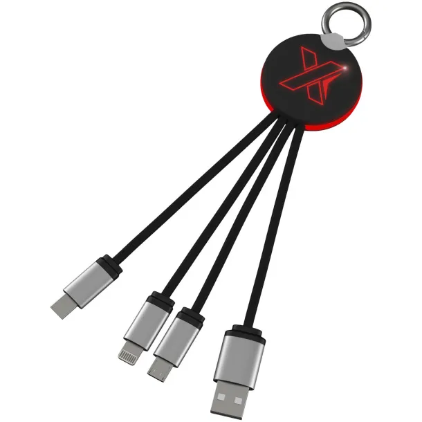 SCX.design C16 Kabel za punjnenje s osvjetljenim logom - SCX.design Crvena Solid black