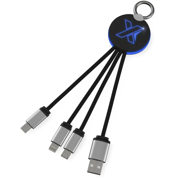 SCX.design C16 ring light-up cable - SCX.design Blue Solid black