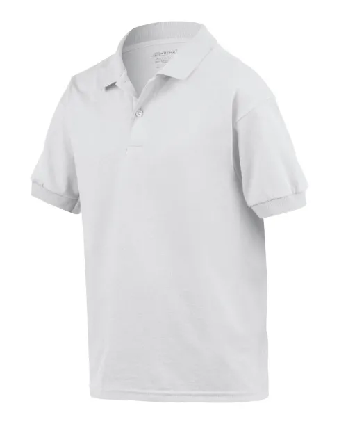 DRYBLEND®  YOUTH JERSEY POLO SHIRT - Gildan White