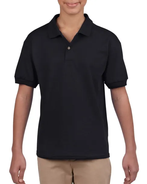 DRYBLEND®  YOUTH JERSEY POLO SHIRT - Gildan Black