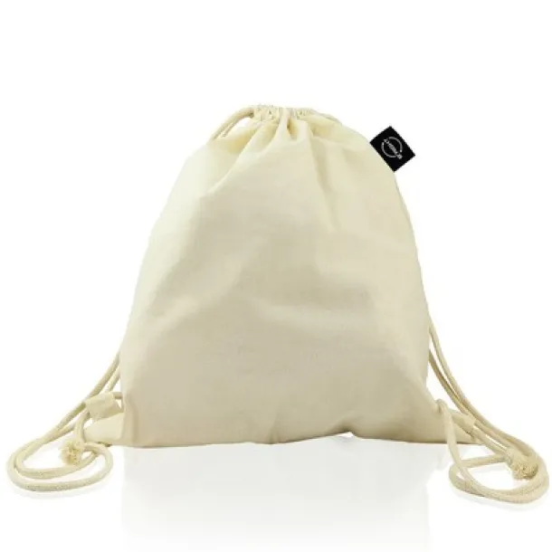  Organic cotton drawstring bag B'RIGHT beige