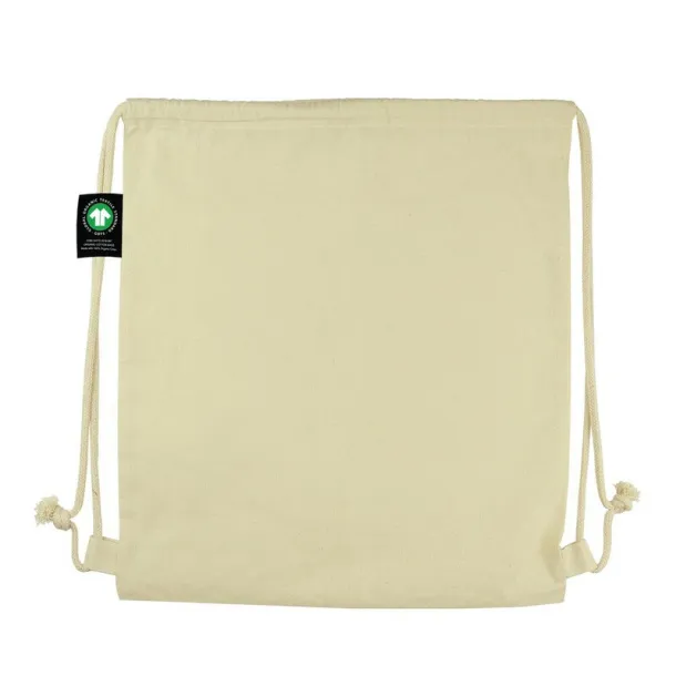  Organic cotton drawstring bag B'RIGHT beige