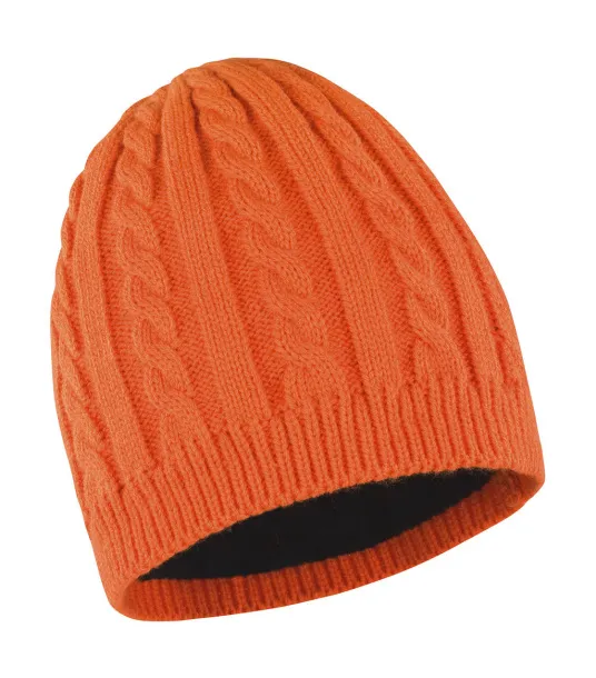  Mariner Knitted Hat - Result Winter Essentials Burnt Orange Black