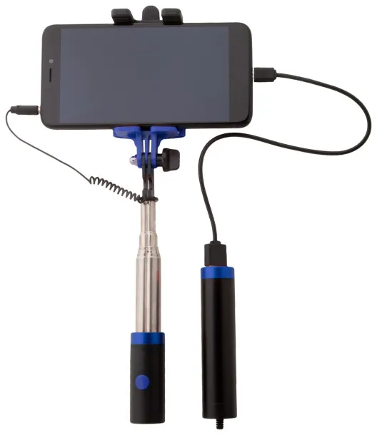 Slatham selfie stick with power bank Blue Black