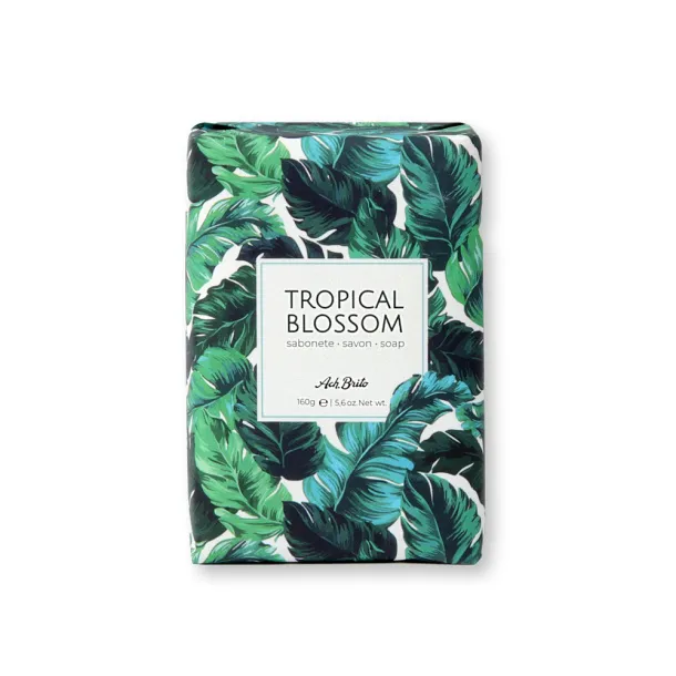 TROPICAL BLOSSOM Soaps enriched with olive oil (160g) Dark green