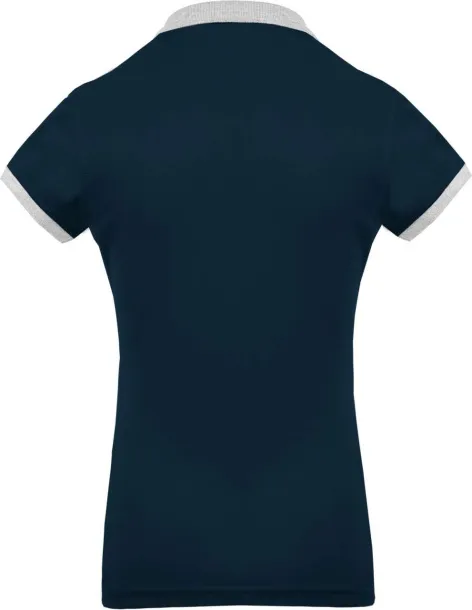  LADIES’ TWO-TONE PIQUÉ POLO SHIRT - Kariban Navy Oxford Grey