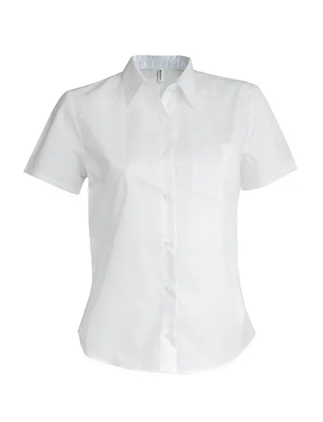  LADIES' SHORT-SLEEVED NON-IRON SHIRT - Kariban White