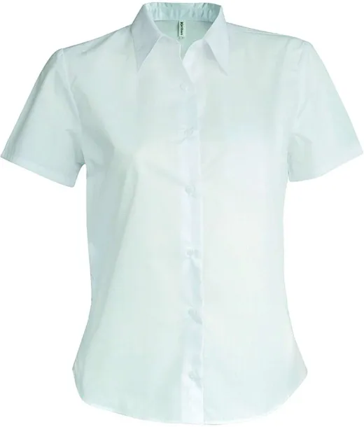  LADIES' SHORT-SLEEVED NON-IRON SHIRT - Kariban White