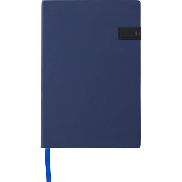  Notebook approx. A5, USB memory stick 16 GB blue