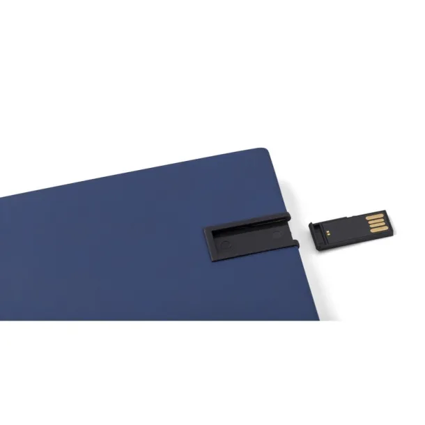  Notebook approx. A5, USB memory stick 16 GB blue