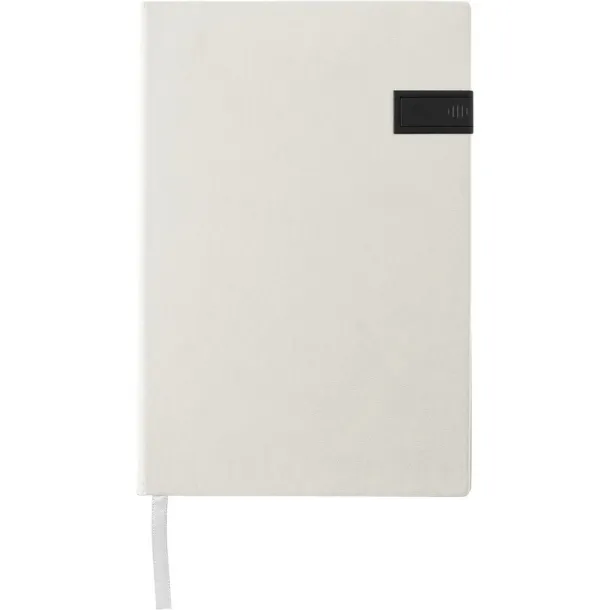  Notebook approx. A5, USB memory stick 16 GB white