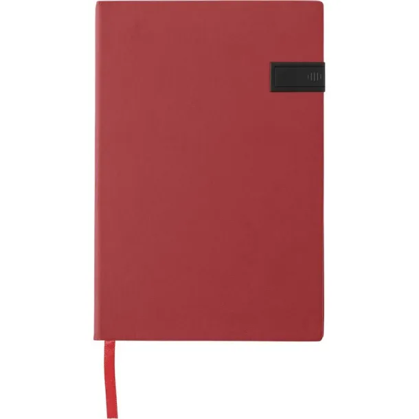  Notebook approx. A5, USB memory stick 16 GB red