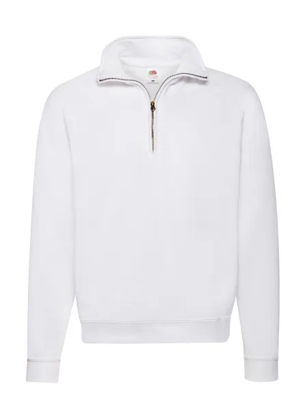  Classic Zip Neck Sweat - Fruit of the Loom Bijela