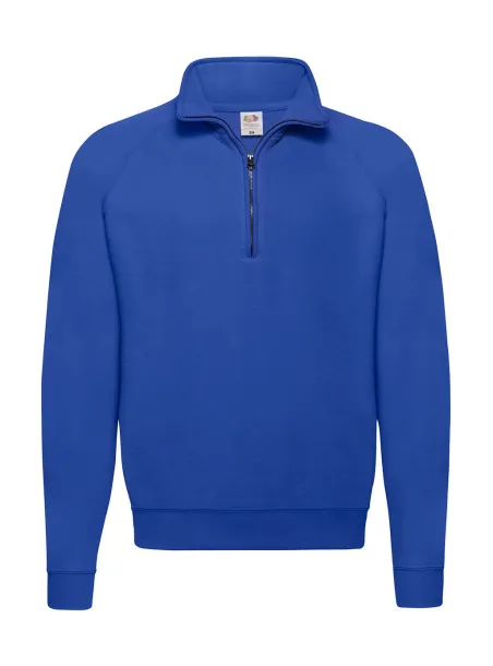  Classic Zip Neck Sweat - Fruit of the Loom Royal blue