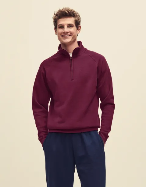  Classic Zip Neck Sweat - Fruit of the Loom