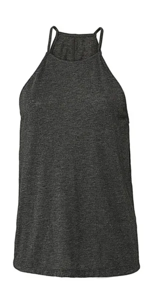  Women's Flowy High Neck Tank - Bella+Canvas Dark Grey Heather