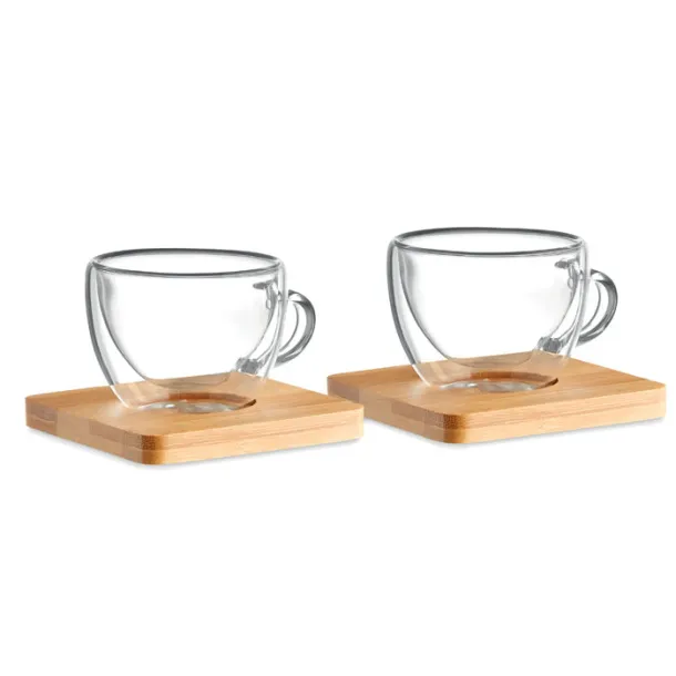BELIZE set šalica za espresso, 90 ml Prozirno