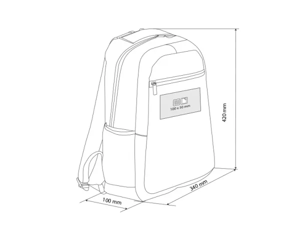 URBAN ruksak, 15" - BRUNO Plava