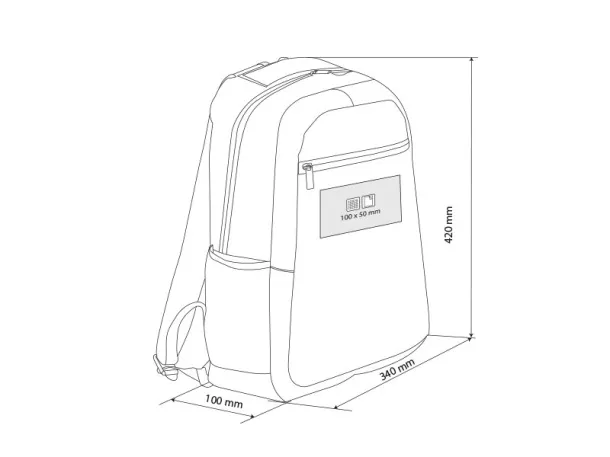 URBAN ruksak, 15" - BRUNO Plava