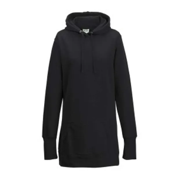  GIRLIE LONGLINE HOODIE - Just Hoods Jet Black