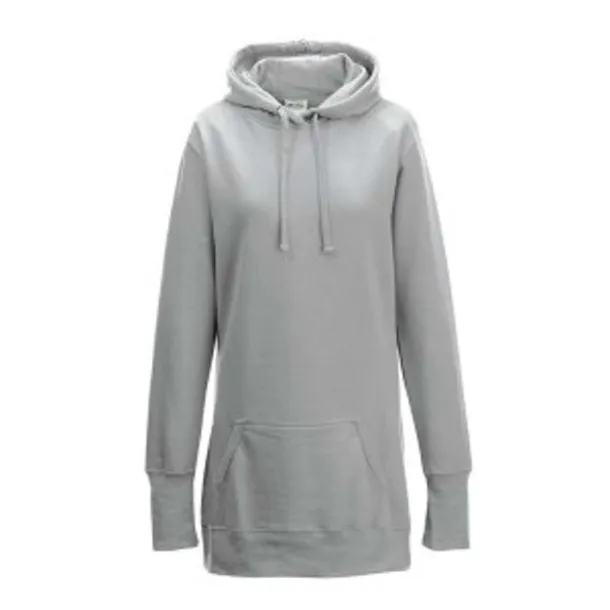  GIRLIE LONGLINE HOODIE - Just Hoods Heather Grey