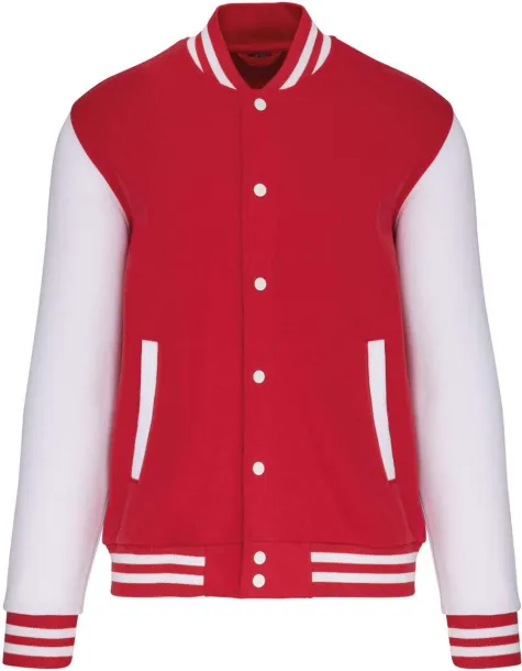  KIDS TEDDY FLEECE JACKET - Kariban Red White