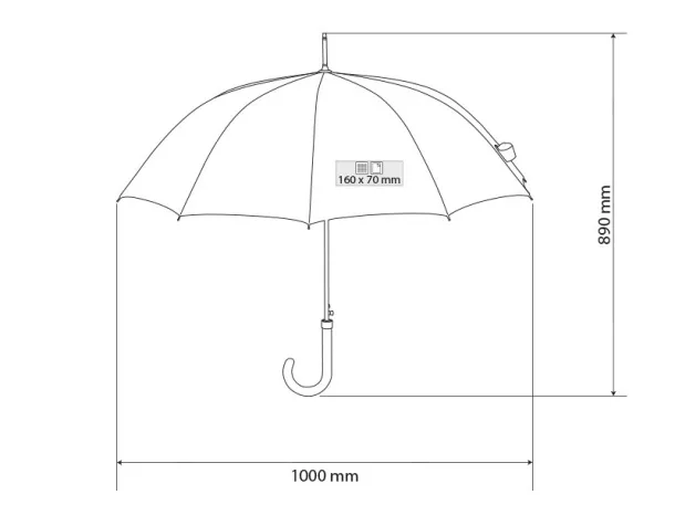 BOND Umbrella with automatic opening - CASTELLI Gray