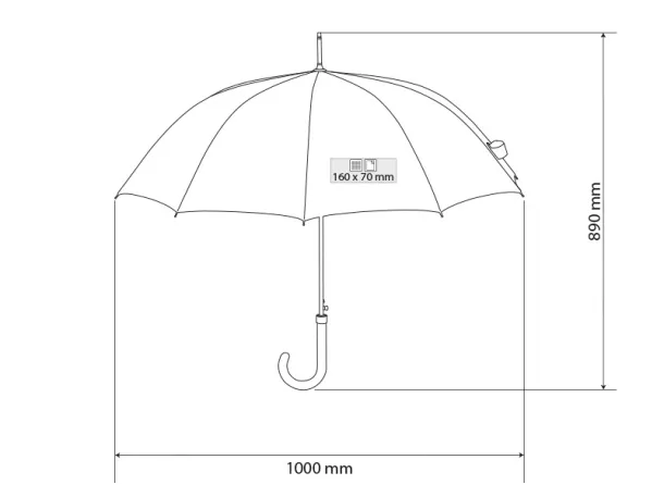 BOND Umbrella with automatic opening - CASTELLI Black