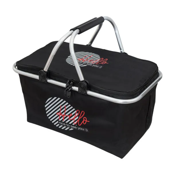 HURON insulated picnic basket Black