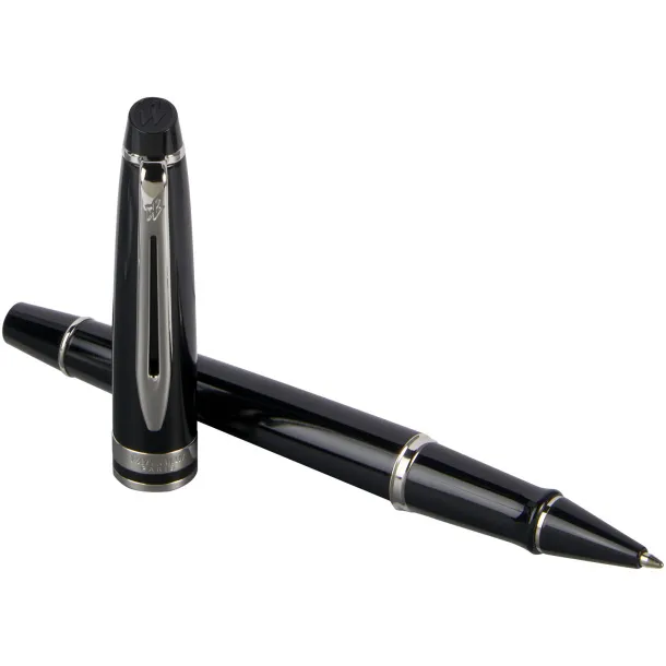 Expert rollerball pen - Waterman Solid black Silver