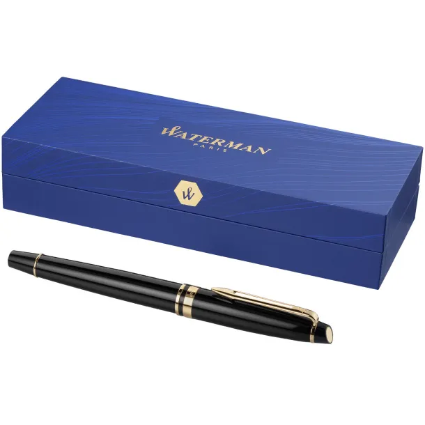 Expert rollerball pen - Waterman Solid black Gold