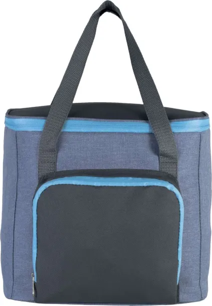  COOL BAG WITH ZIPPED POCKET - Kimood Light Blue Heather Tamno siva