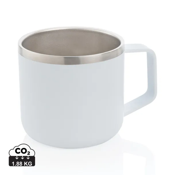  Stainless steel camp mug - XD Collection White 