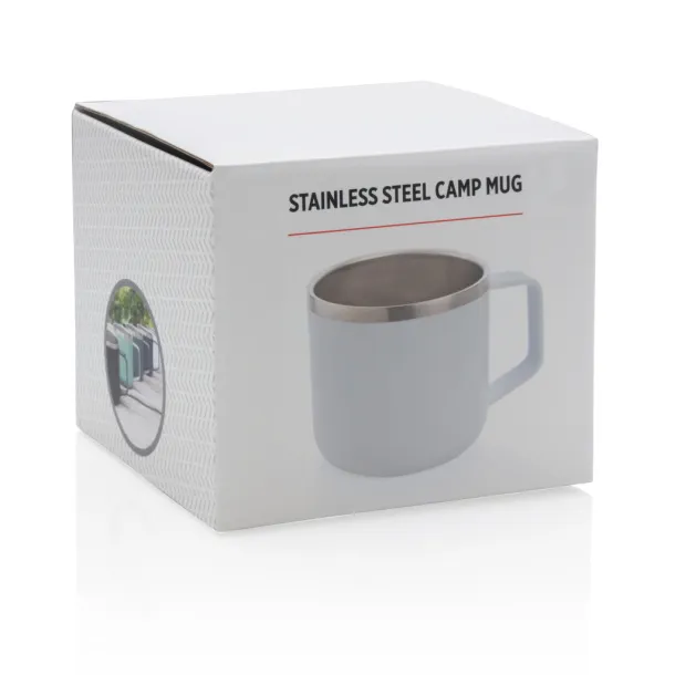  Stainless steel camp mug - XD Collection White 