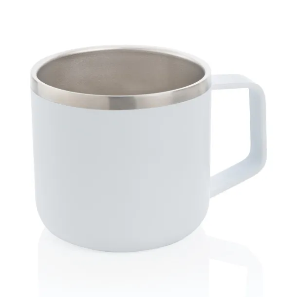  Stainless steel camp mug - XD Collection White 