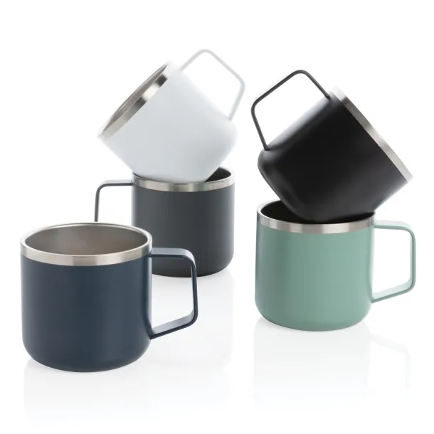  Stainless steel camp mug - XD Collection White 