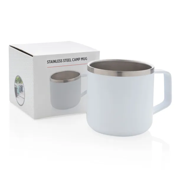  Stainless steel camp mug - XD Collection White 