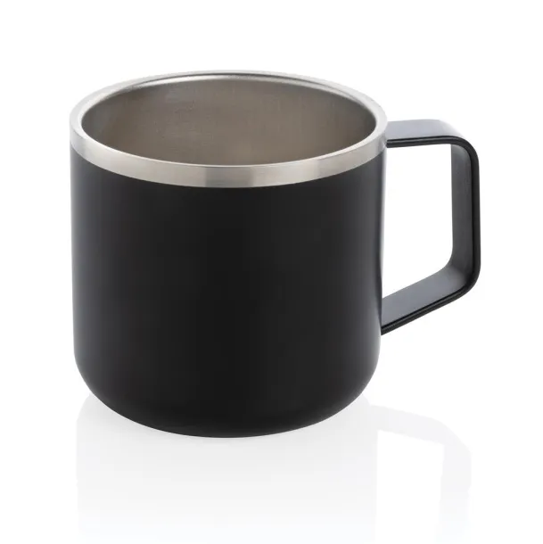  šalica za kampiranje od nehrđajućeg čelika, 350 ml - XD Collection Crna