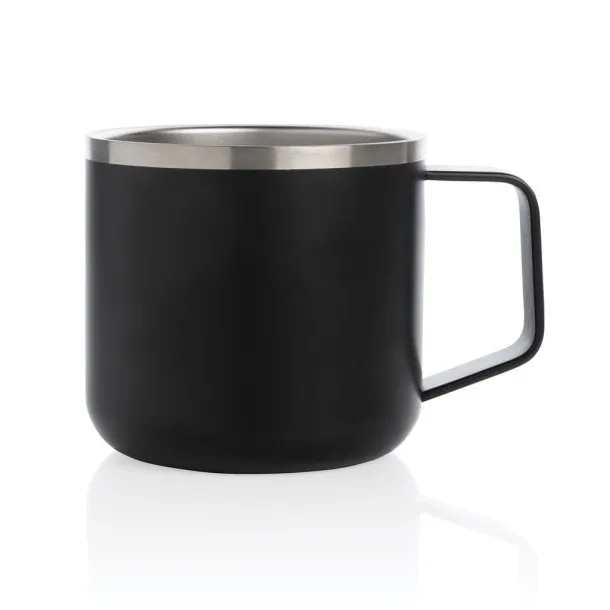 šalica za kampiranje od nehrđajućeg čelika, 350 ml - XD Collection Crna