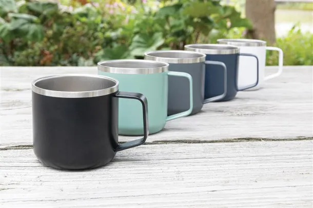  Stainless steel camp mug - XD Collection Black 