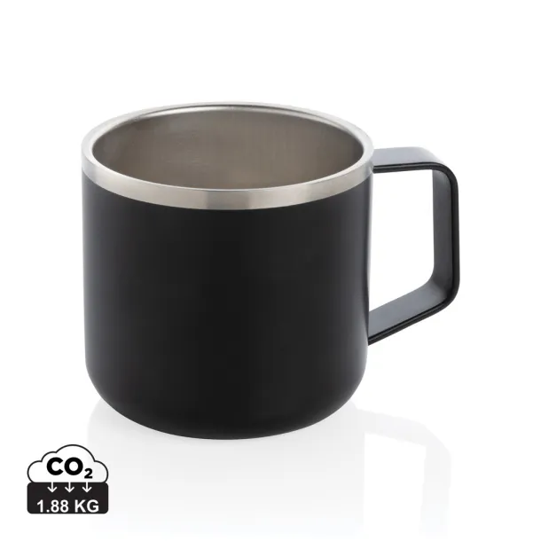  Stainless steel camp mug - XD Collection Black 