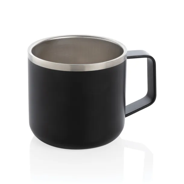  šalica za kampiranje od nehrđajućeg čelika, 350 ml - XD Collection Crna