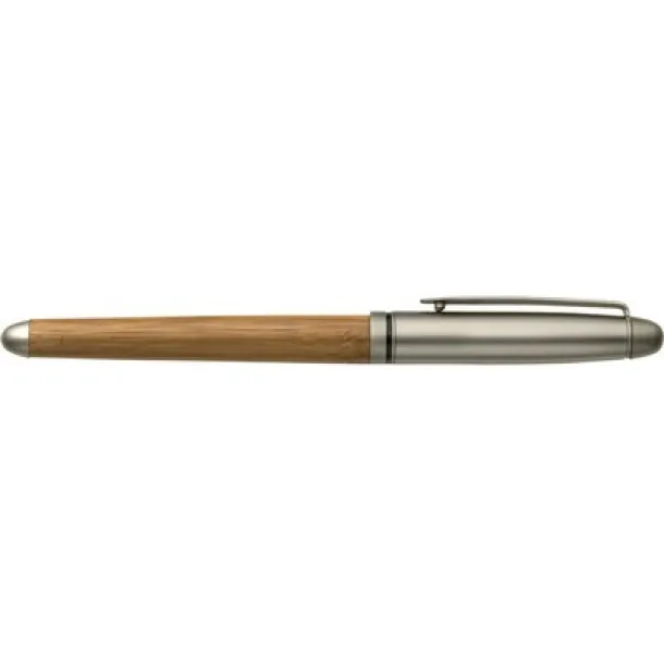  Writing set, ball pen and roller ball pen wood