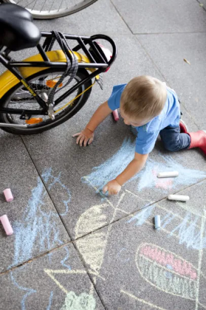 OTTILIE Cardboard box with chalk