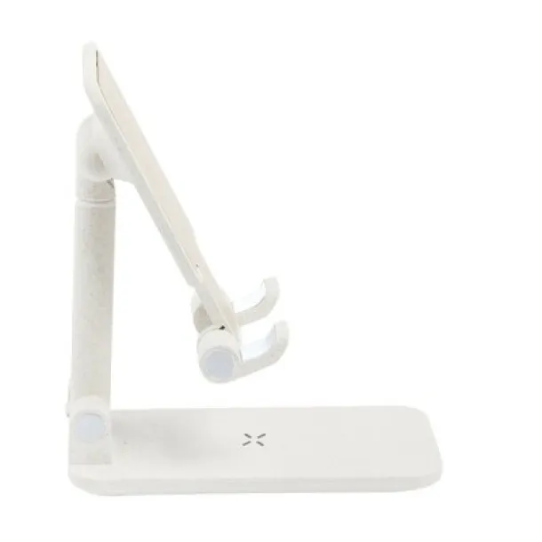  Foldable bamboo and wheat straw wireless charger 15W, phone stand Bijela